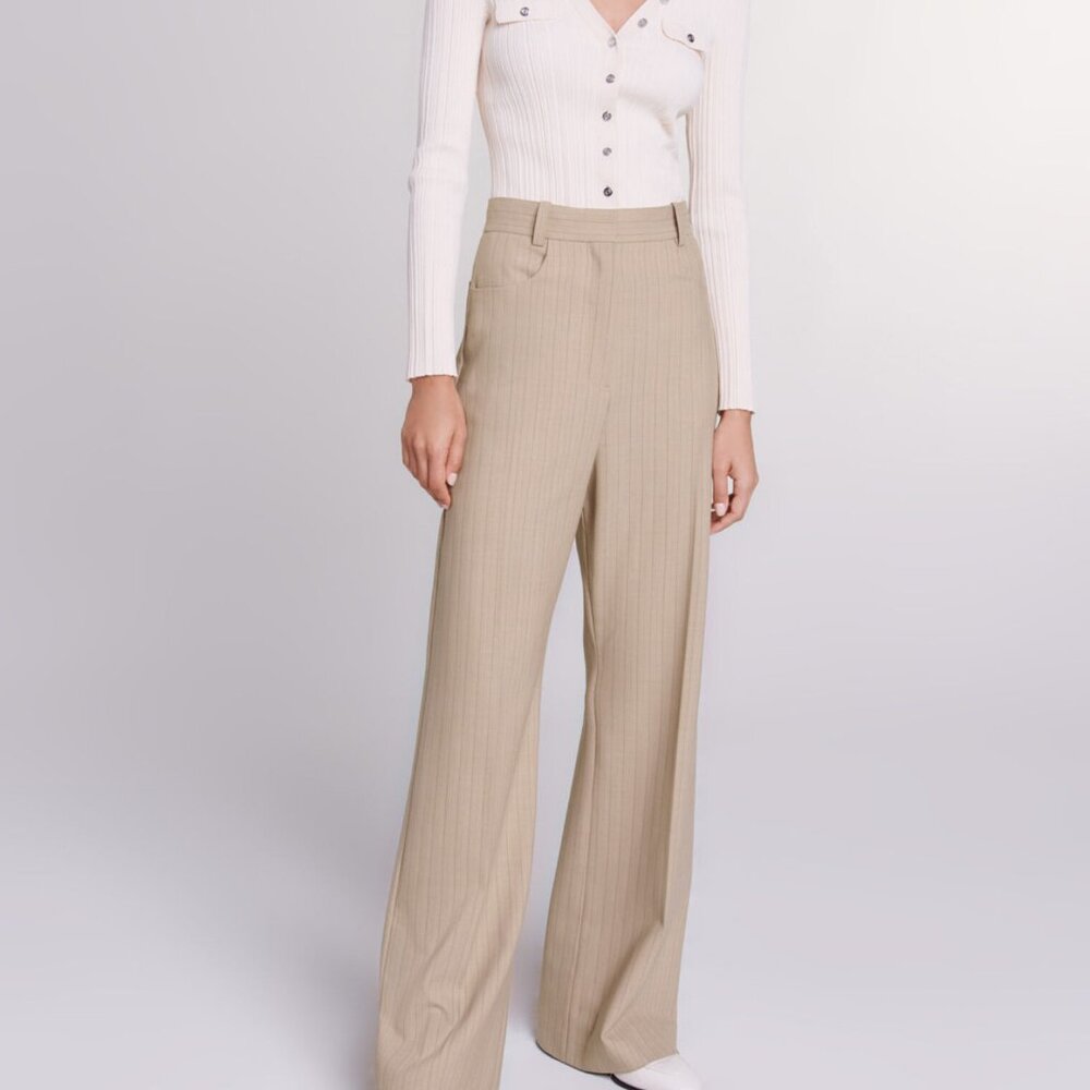 Maje High-Waisted Trousers